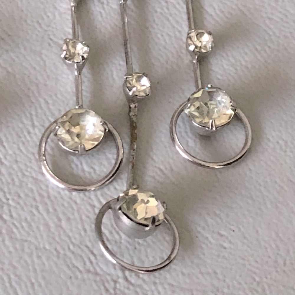 Dramatic Rhinestone Earrings - Picture 2 of 10